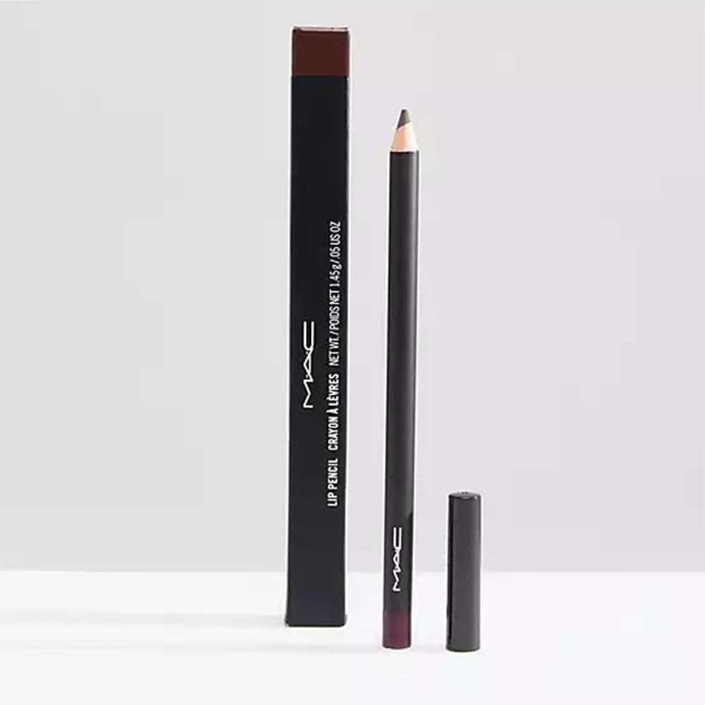 MAC lip pencil Vino with lipstick pairing showing color coordination and layering benefit