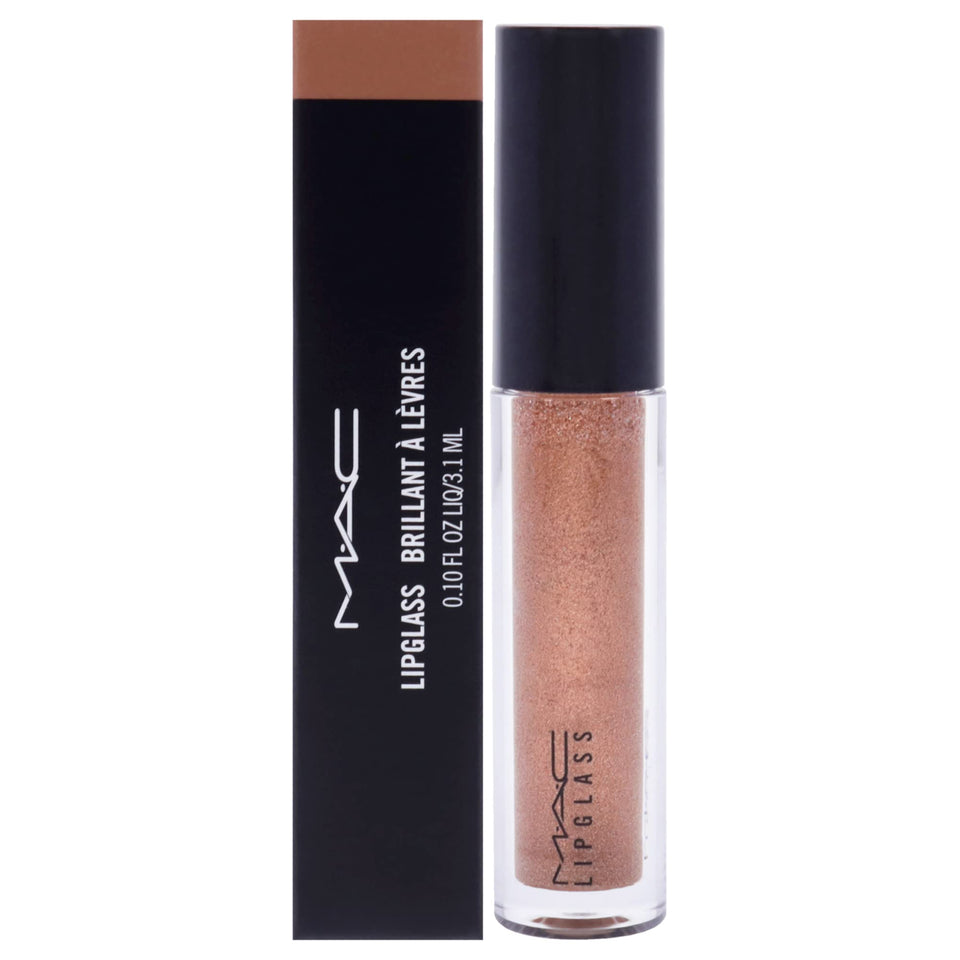 MAC Lipglass front closed showing compact tube and glossy finish benefit