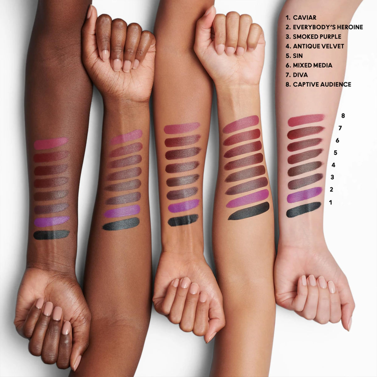 MAC Macximal Silky Matte swatch on arm illustrating true Diva colour and high coverage