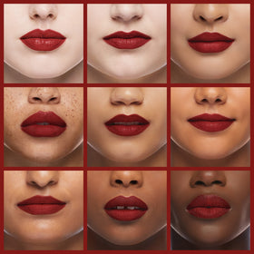MAC lipstick worn on lips closeup showing defined matte finish and flattering look