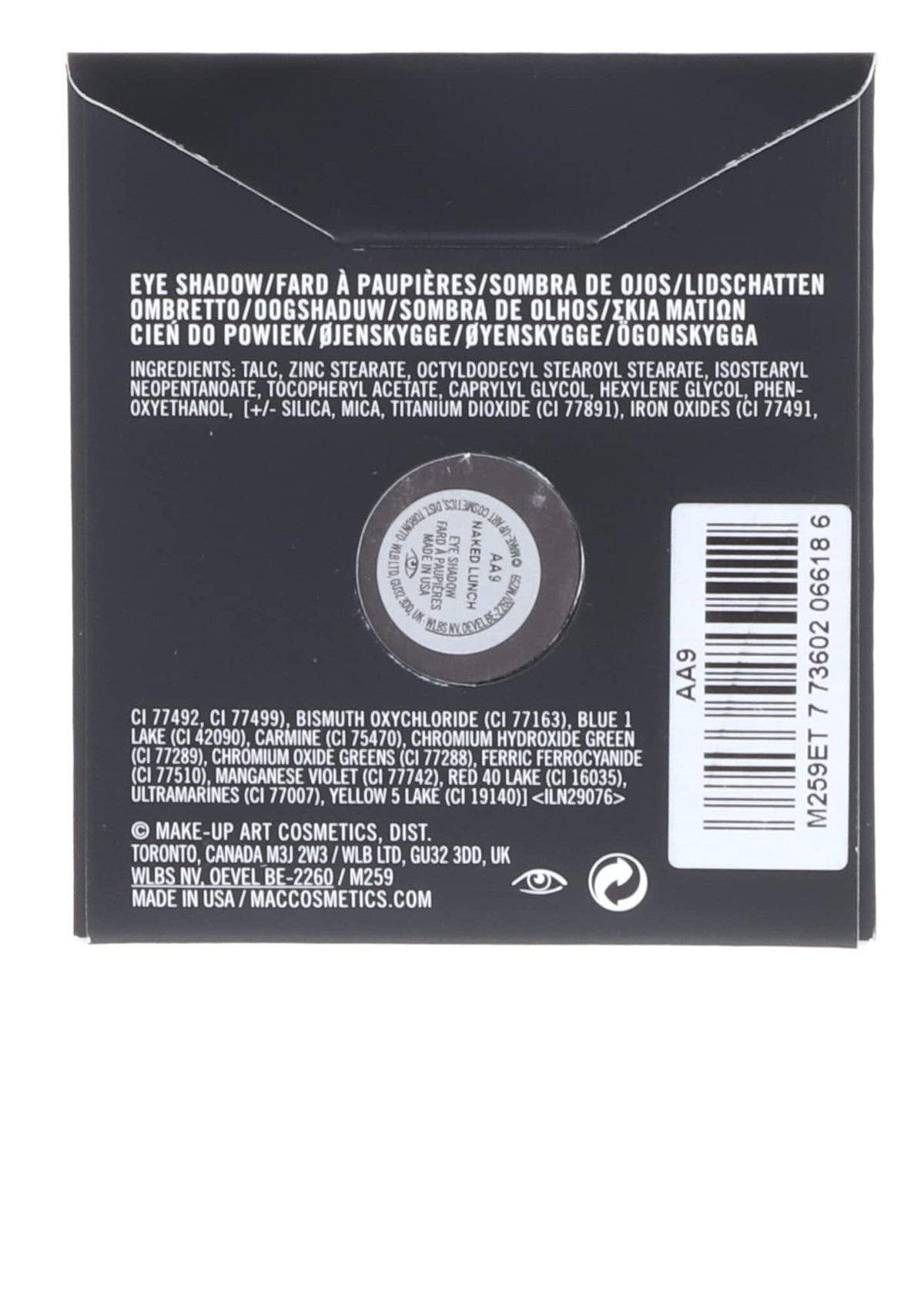 MAC NAKED LUNCH applied on eyelid in lifestyle scene showing natural everyday wear