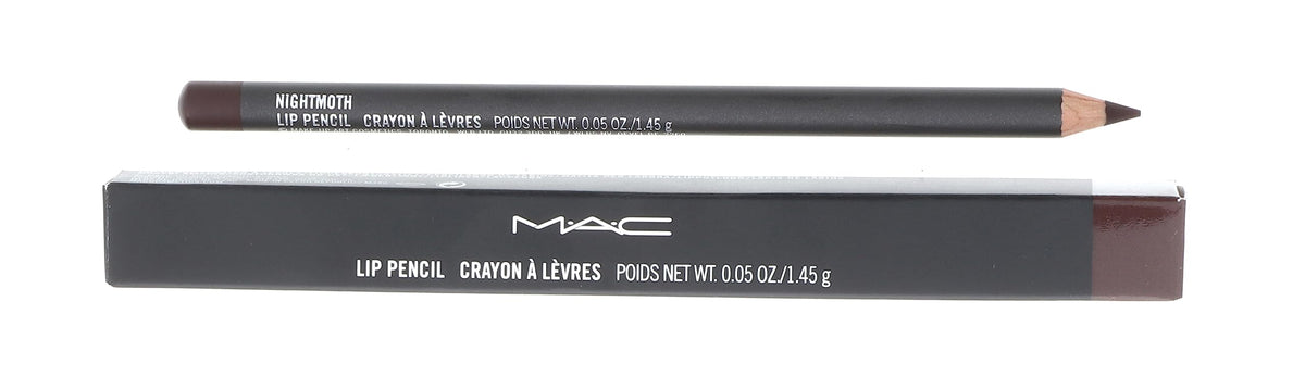 MC mac lip pencil nightmoth front packaging shows deep-plum pencil for accurate purchase
