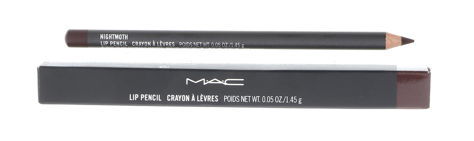 MC mac lip pencil nightmoth front packaging shows deep-plum pencil for accurate purchase