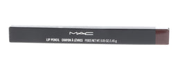MC mac lip pencil nightmoth scale and swatches on arm displays shade depth and layering options