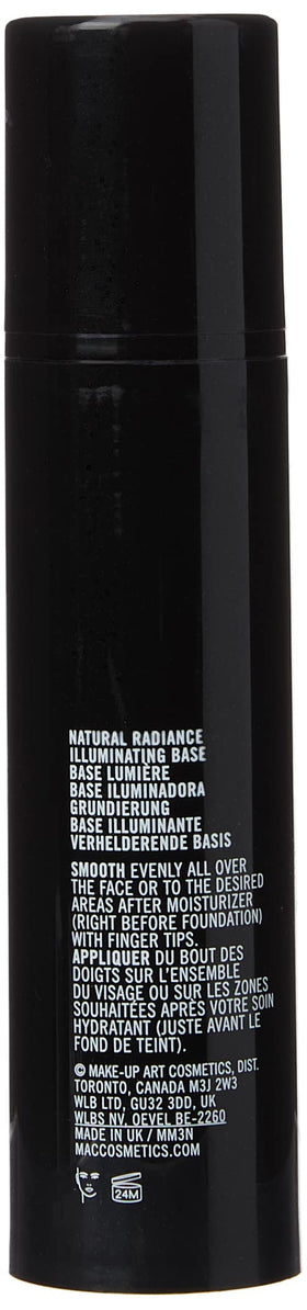 MAC prep + prime texture close-up showing creamy radiant-pink formula for smooth blending