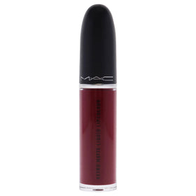 MAC applicator texture close-up displaying plush liquid-suede finish benefit