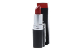 MAC Ruby Woo close-up of lipstick bullet highlighting color and texture
