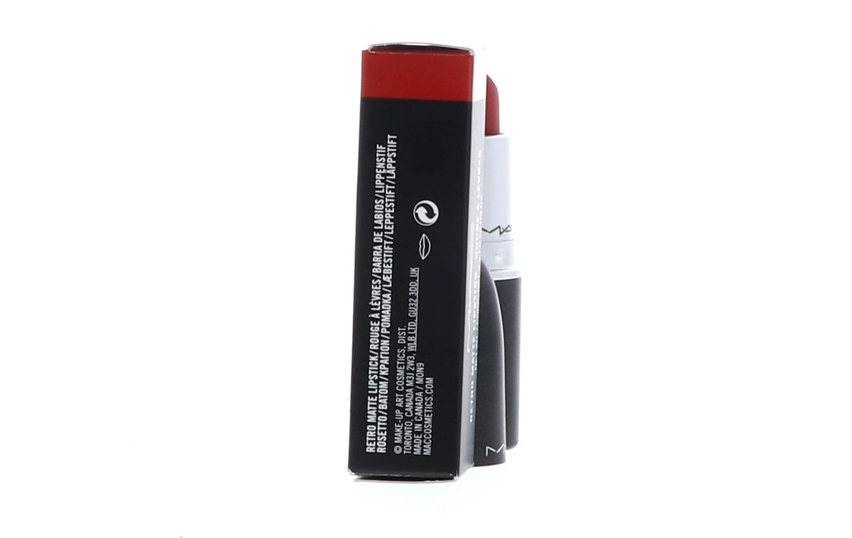 MAC Ruby Woo next to hand for scale and practical size reference