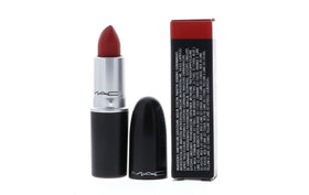MAC Ruby Woo swatch on forearm demonstrating true pigment payoff