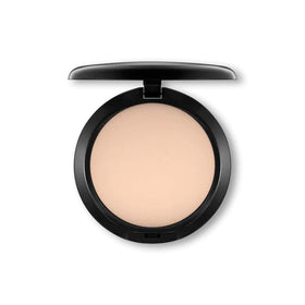 MAC Studio Fix compact front view showing sleek packaging and shade NC15 for easy travel