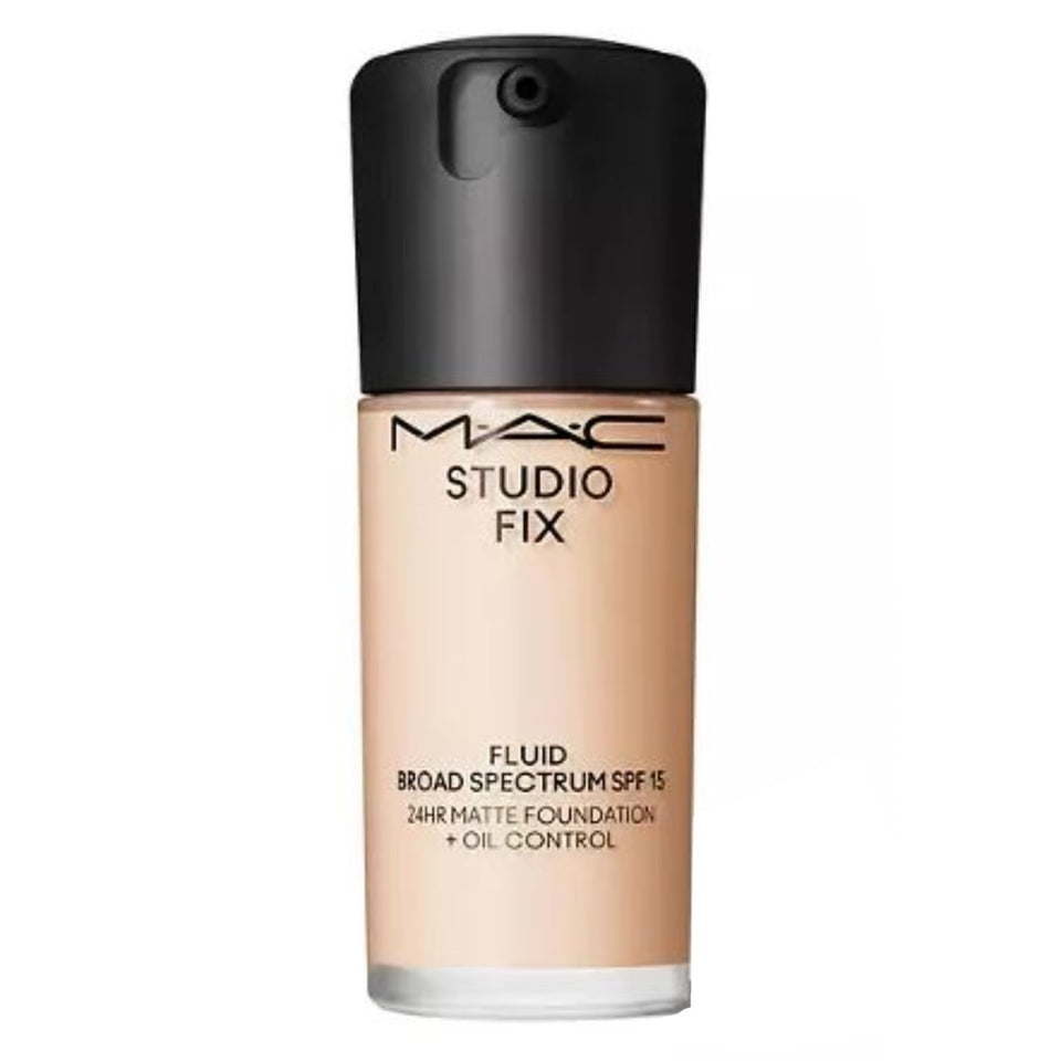 MAC bottle front showing NC5 shade and compact, travel-friendly size