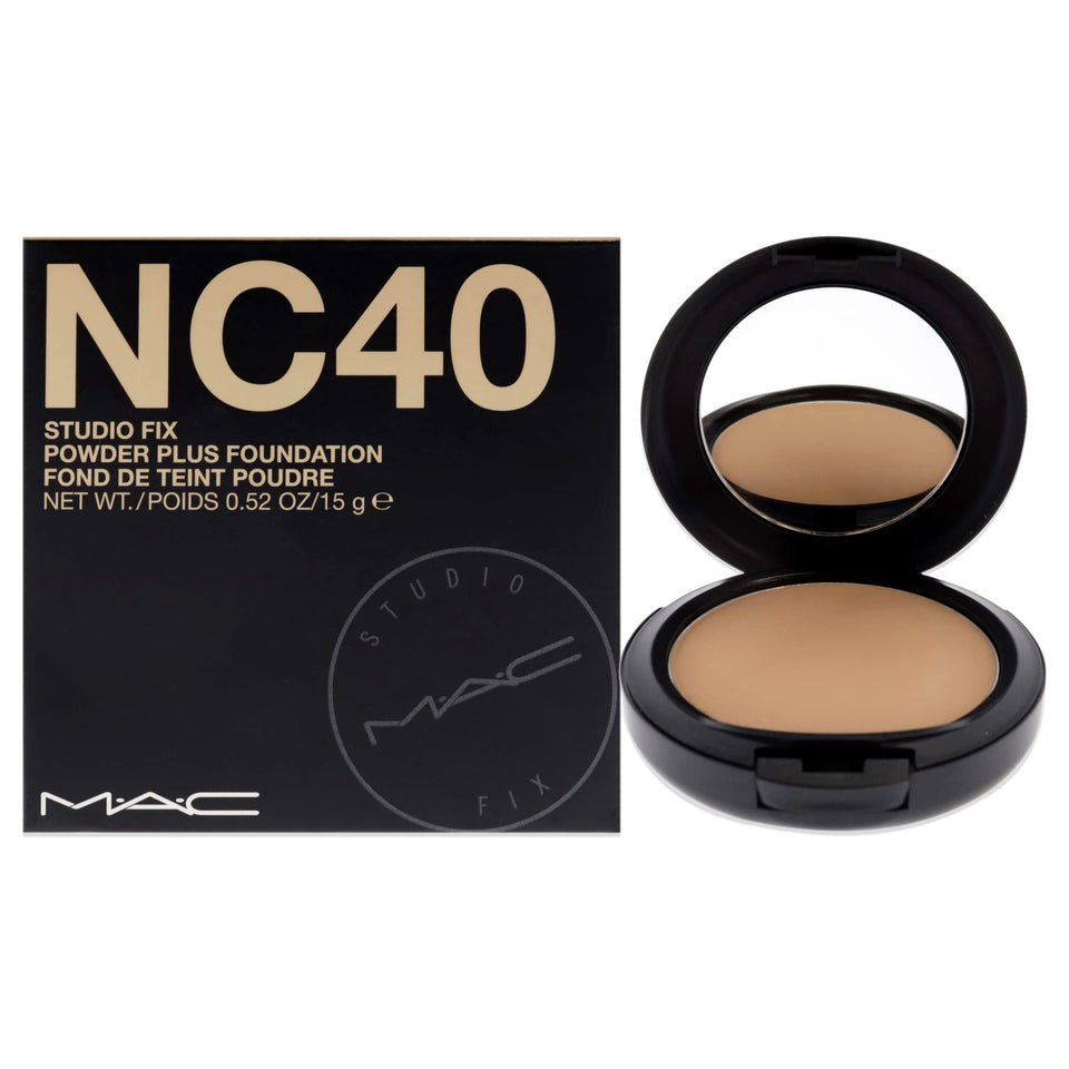 MAC Studio Fix compact front view showing sleek case and shade