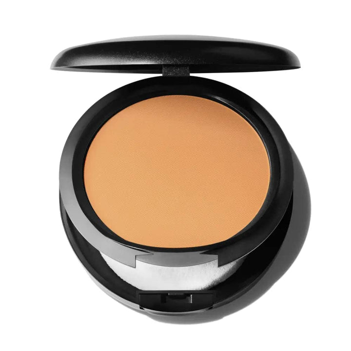 MAC Studio Fix compact front view showing shade NC44.5 and matte finish benefits