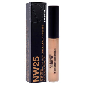 MAC Studio Fix texture swatches of NW25 showing smooth blendability and coverage
