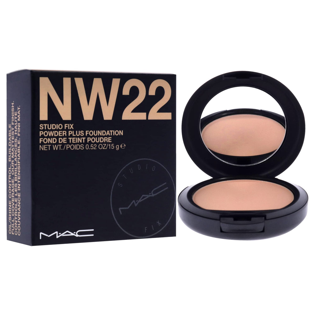 Close-up of MAC powder texture highlighting smooth, matte finish