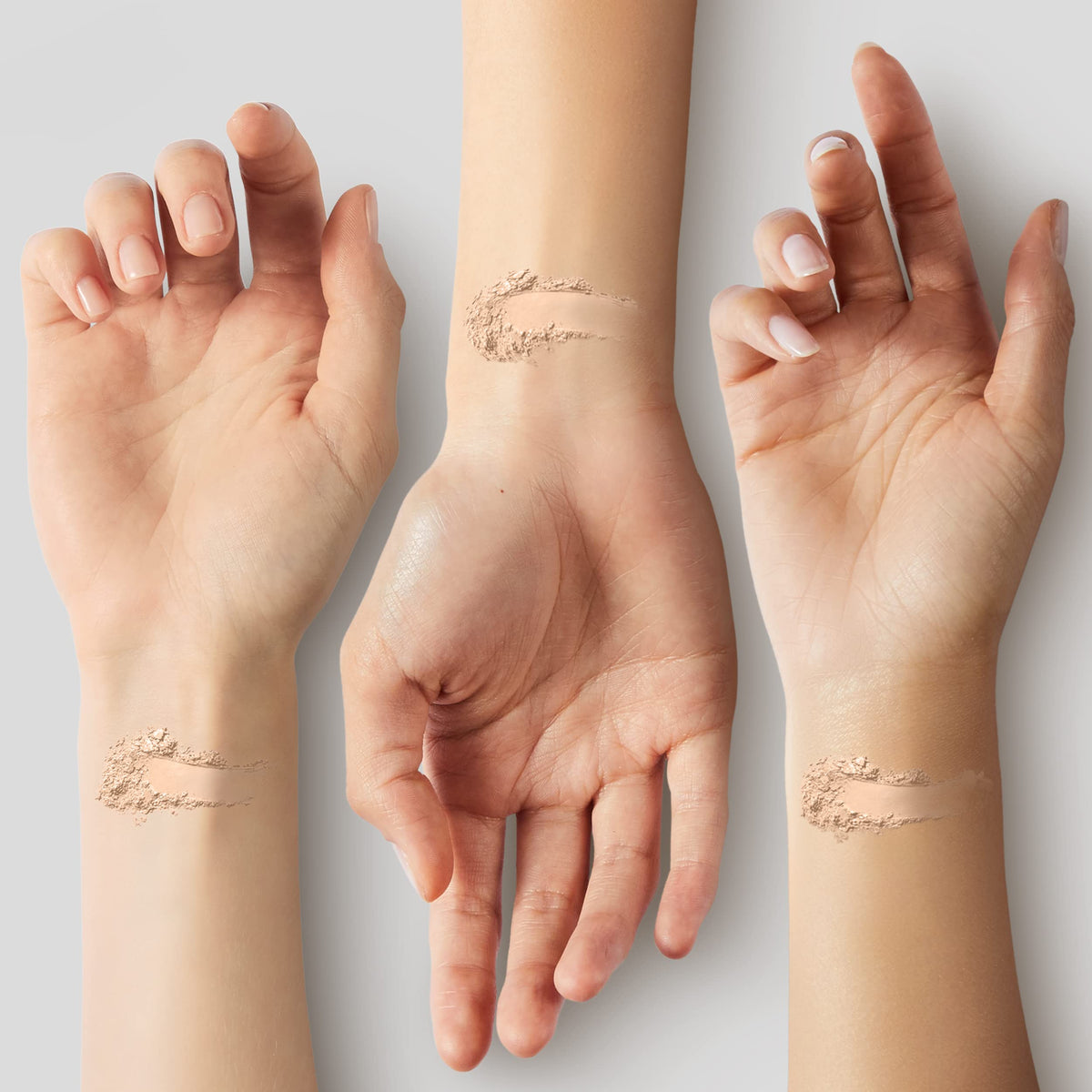 MAC shade swatch on arm showing NW35 match and balanced undertone