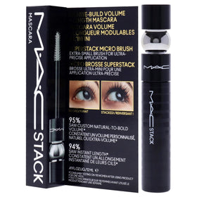 MAC Superstack tube beside ruler showing 0.41 oz size for travel convenience