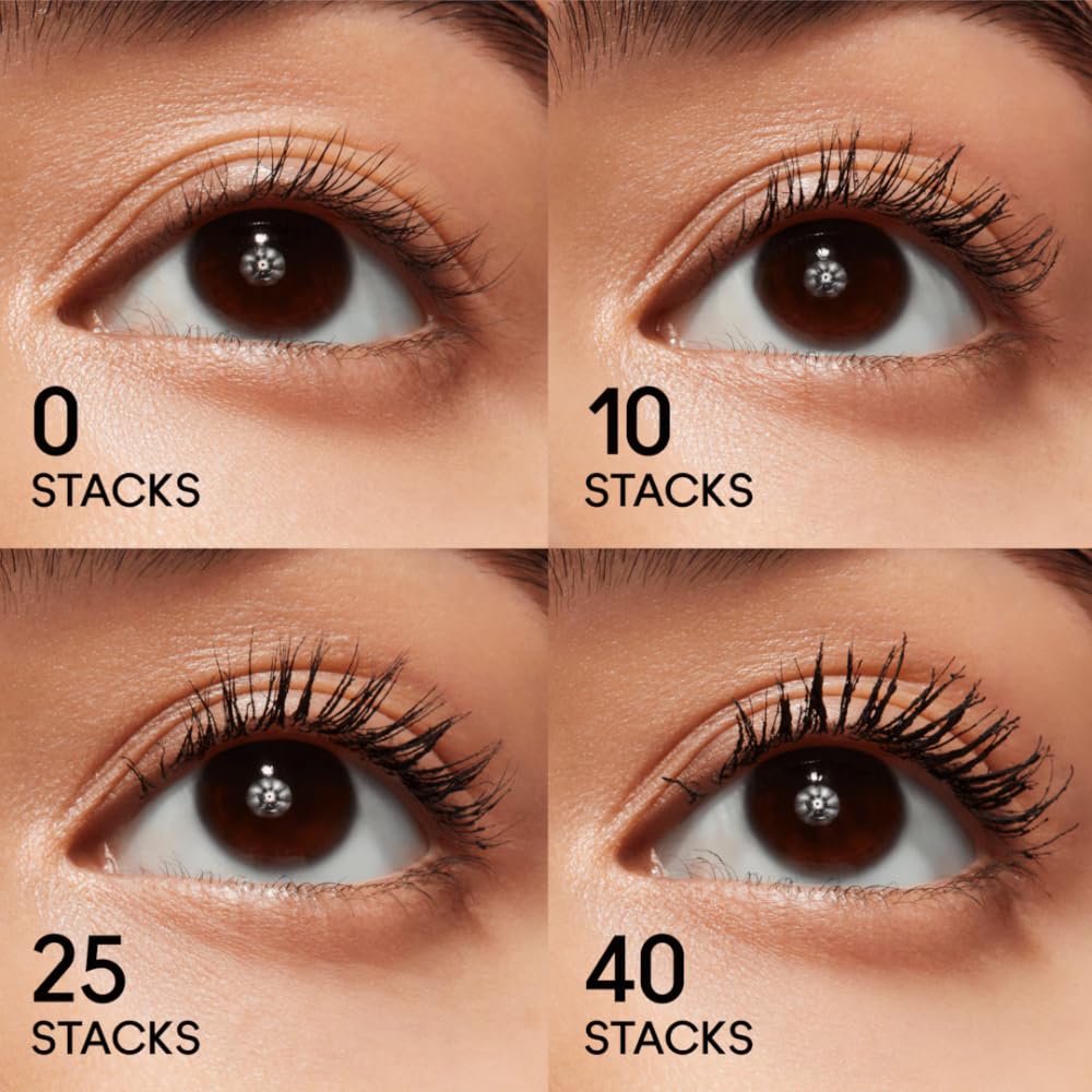 MAC mascara texture swatched on skin illustrating smooth buildable formula