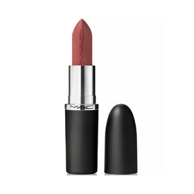 MAC Velvet Teddy lipstick front packaging shows shade and brand benefit