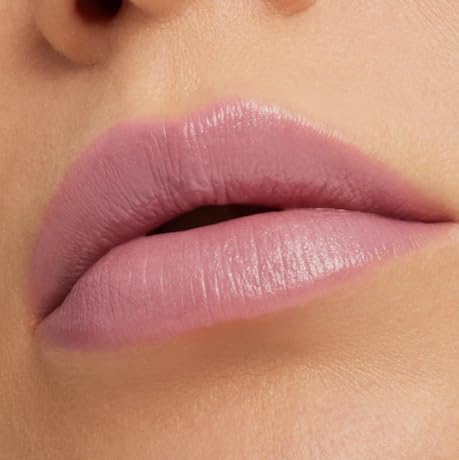 MAC Ximal Sleek Satin Lipstick texture swatch on skin showing smooth satin finish and true-to-color payoff