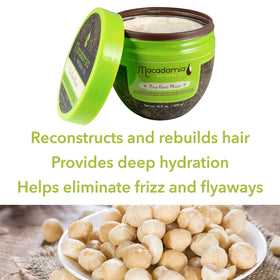 Macadamia Natural Oil before and after ends showing reduced split ends
