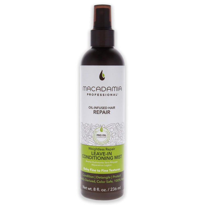 Macadamia Professional front packaging showing bottle and label, highlights lightweight repair
