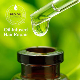 Macadamia Professional shampoo being rinsed in shower for smoother hair