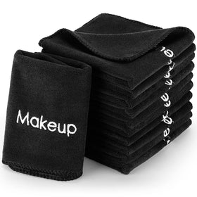 Macarrie front packaging showing black bulk towel set and neat stacking benefit