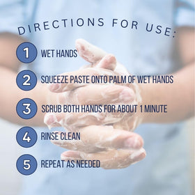 MacKenzie's open tub texture displaying scrub consistency for effective cleaning