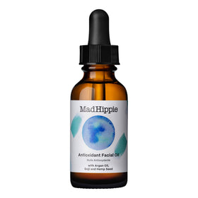 Mad Hippie front bottle view showing label and compact size for travel convenience