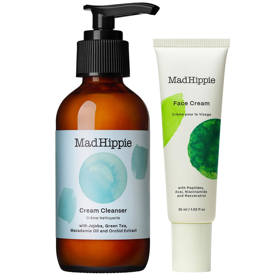 Mad Hippie front packaging of face cream showing hydration benefits