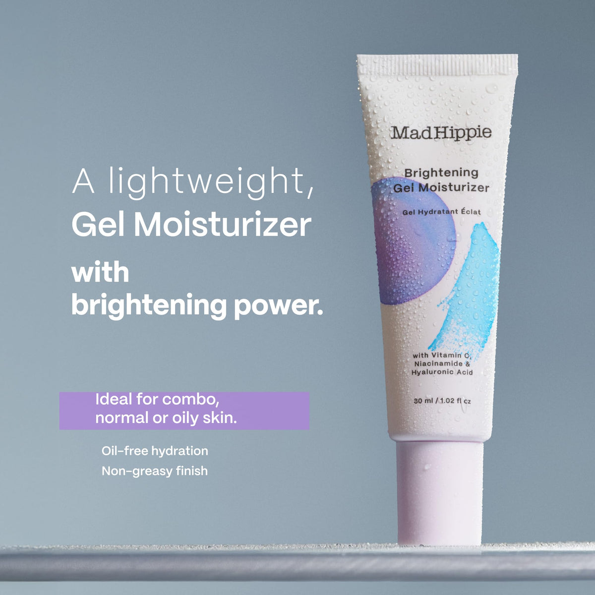 Mad Hippie gel texture close-up demonstrating lightweight hydration