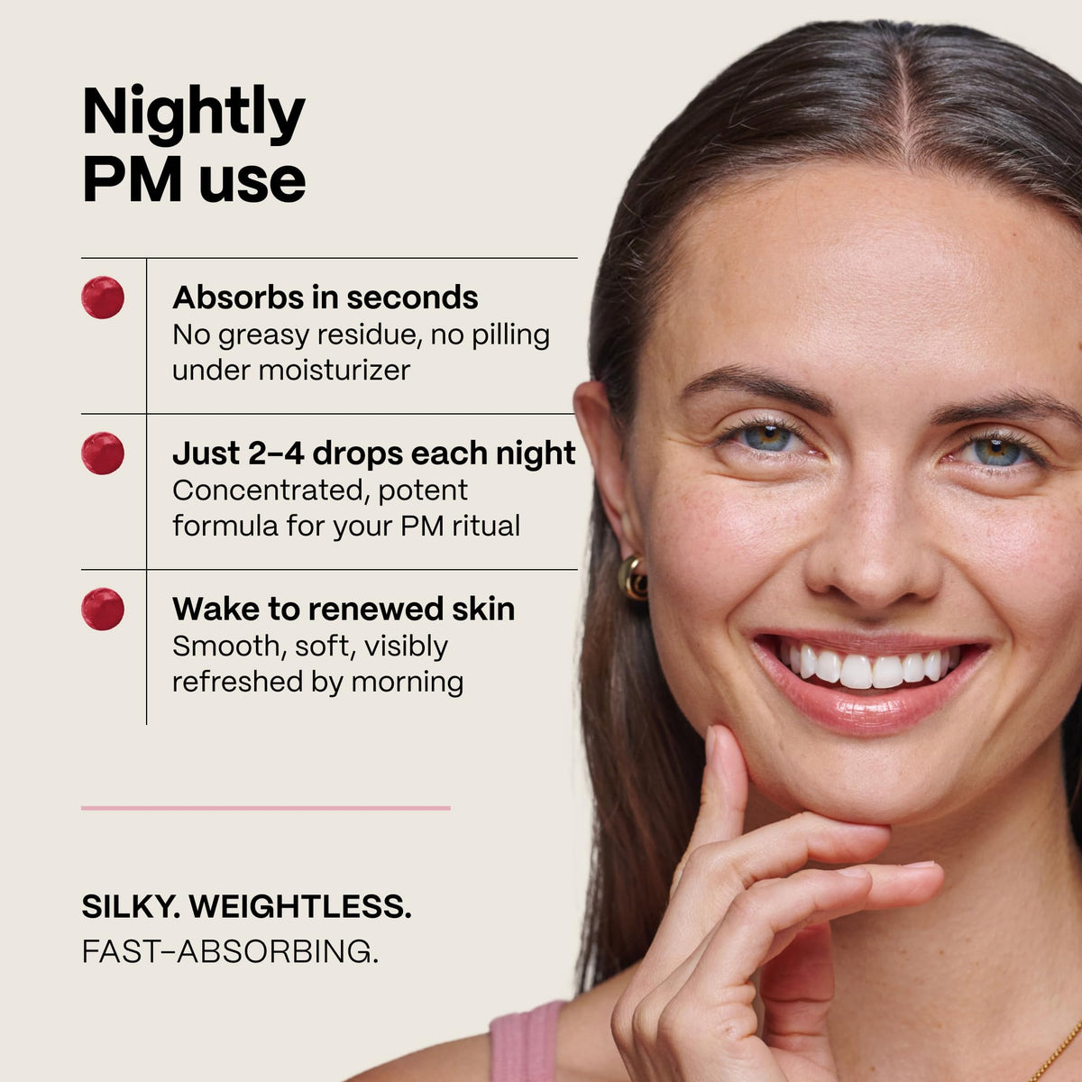 Mad Hippie application at night demonstrating layering with moisturizer for comfort