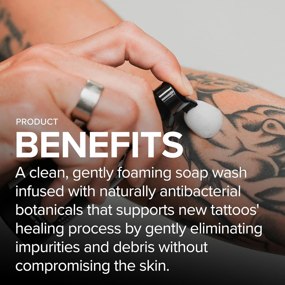 Mad Rabbit balm spread on skin showing moisturizing, non-greasy finish