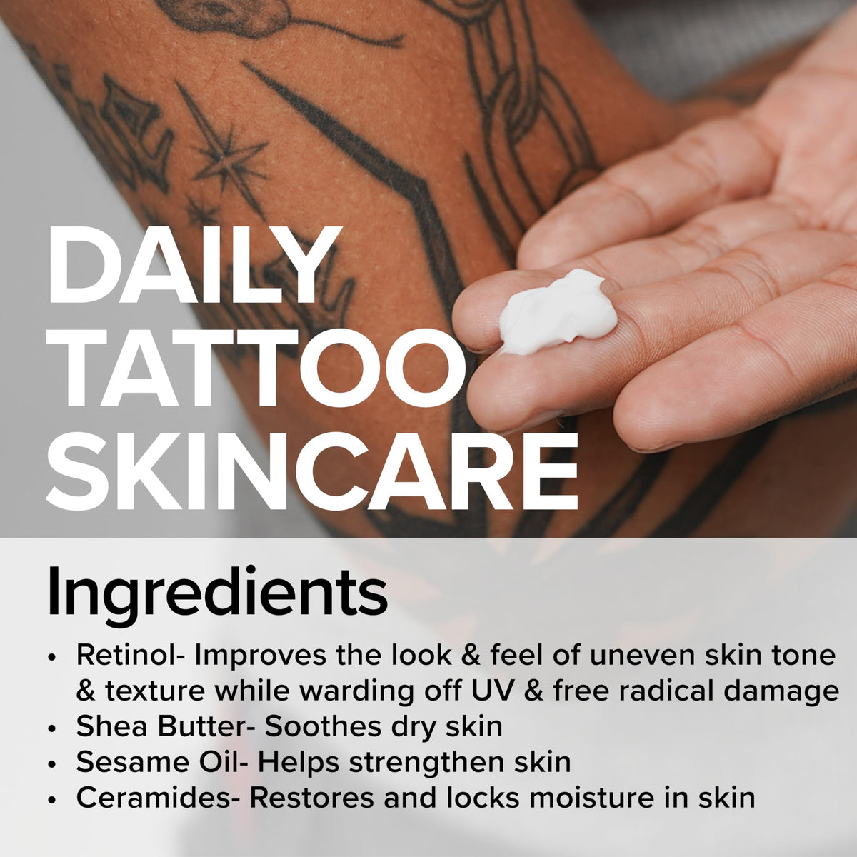Mad Rabbit applying lotion on hand demonstrating quick non-greasy hydration