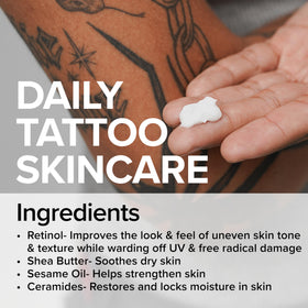 Mad Rabbit applying lotion on hand demonstrating quick non-greasy hydration
