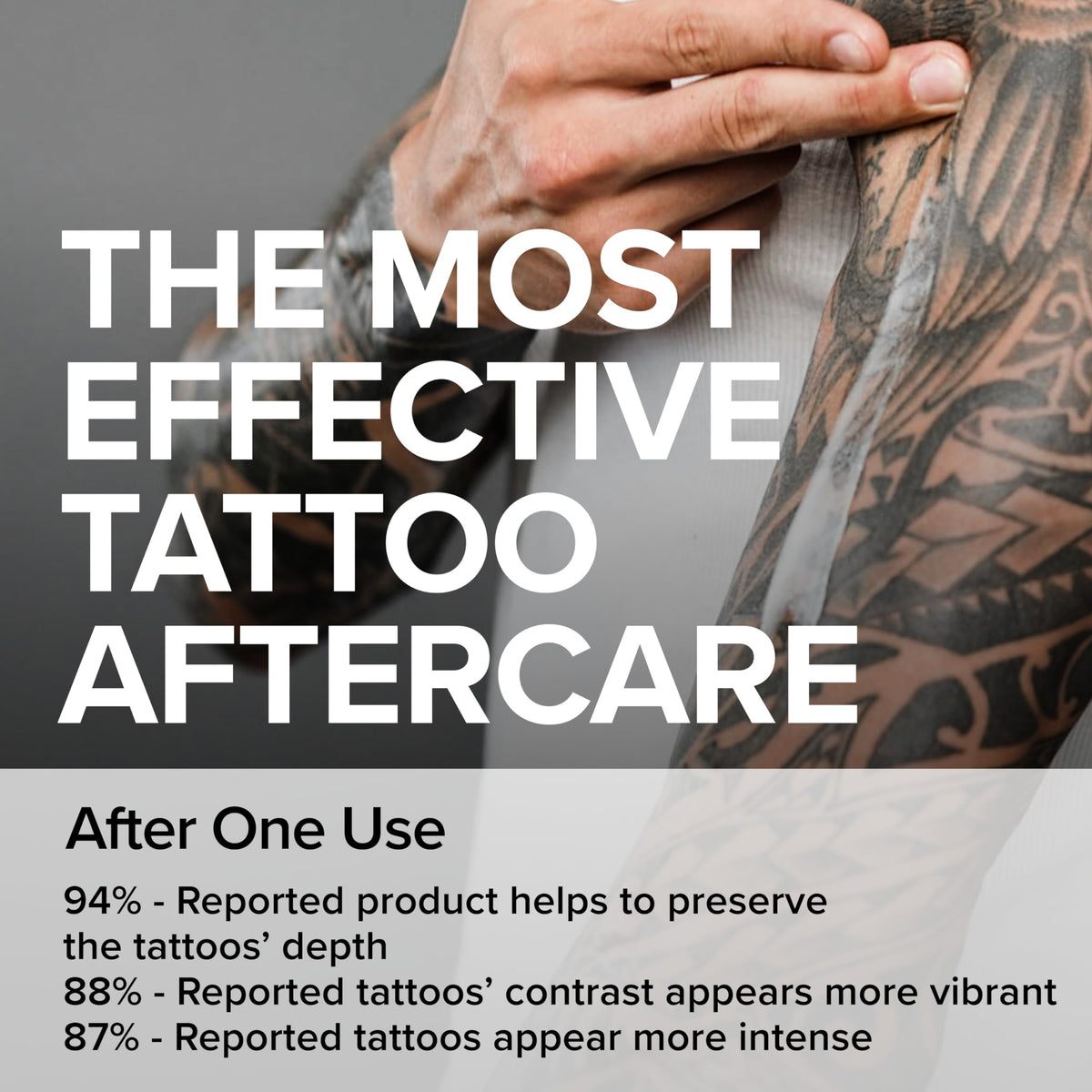 Mad Rabbit applied on forearm tattoo, enhances color contrast