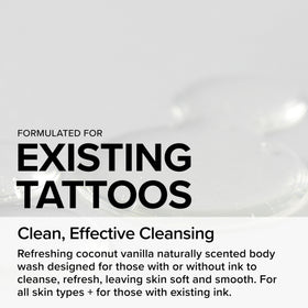 Mad Rabbit body wash in hand being applied to skin, easy use
