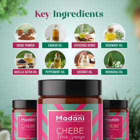 Madani Naturals close-up of creamy chebe grease texture demonstrating rich hydration