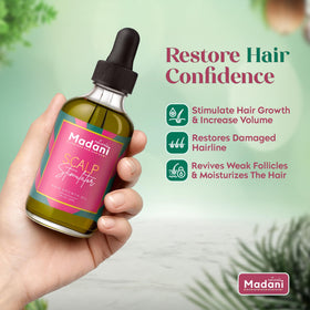 Madani Naturals oil texture closeup highlighting lightweight absorption benefit