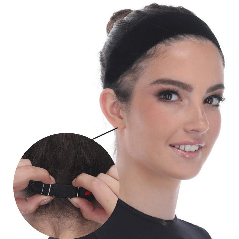 Madison Headwear front view velvet band showing sleek secure fit