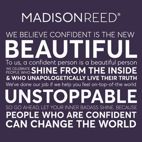 Madison Reed bottle styled in bathroom lifestyle scene promoting color-care routine