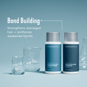 Madison Reed shampoo staged in bathroom routine promoting color-safe daily care