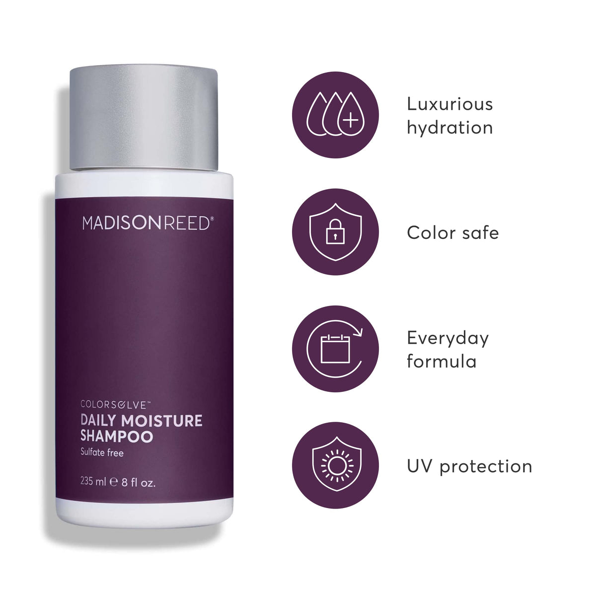 Madison Reed cap and pump detail for easy dispensing benefit