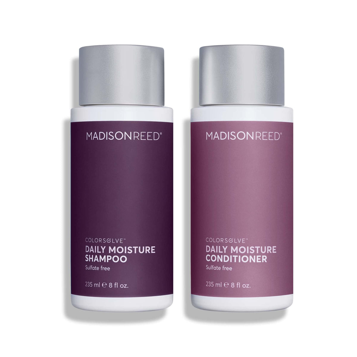 Madison Reed size comparison next to hand showing 8 fl oz scale