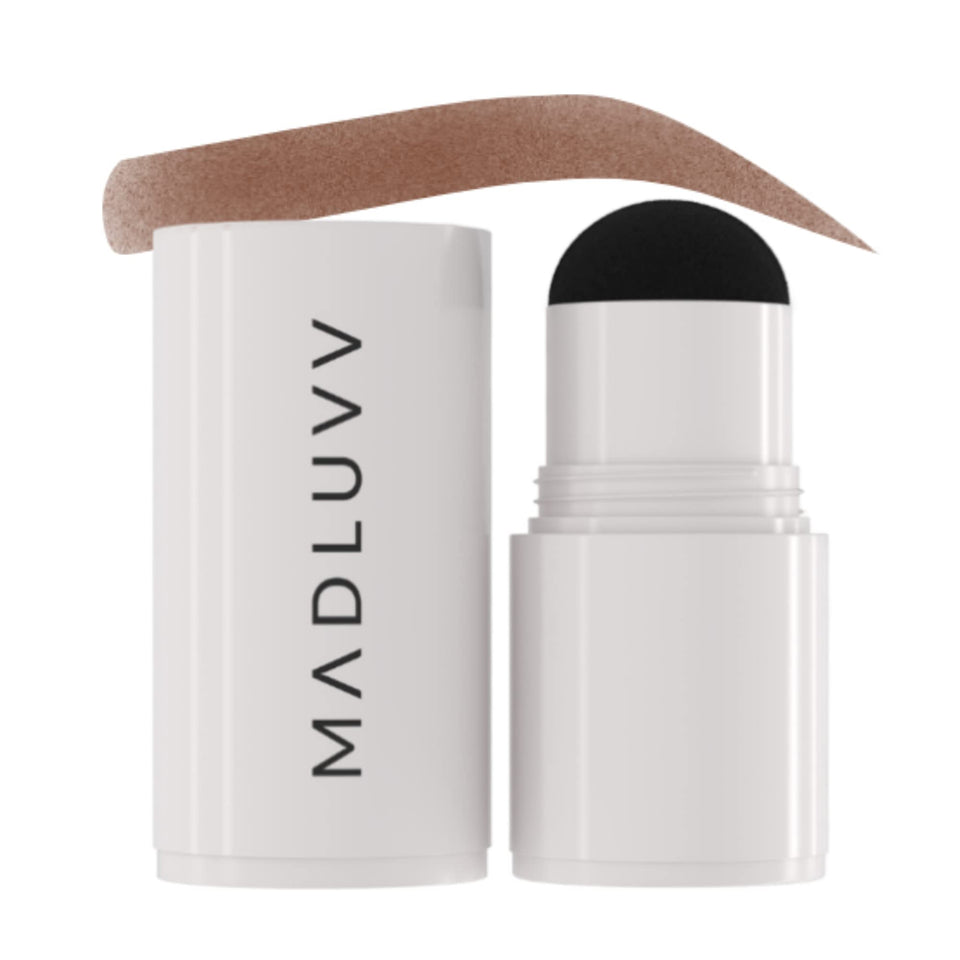 MADLUVV refill front cap showing auburn pigment for quick brow touch-ups