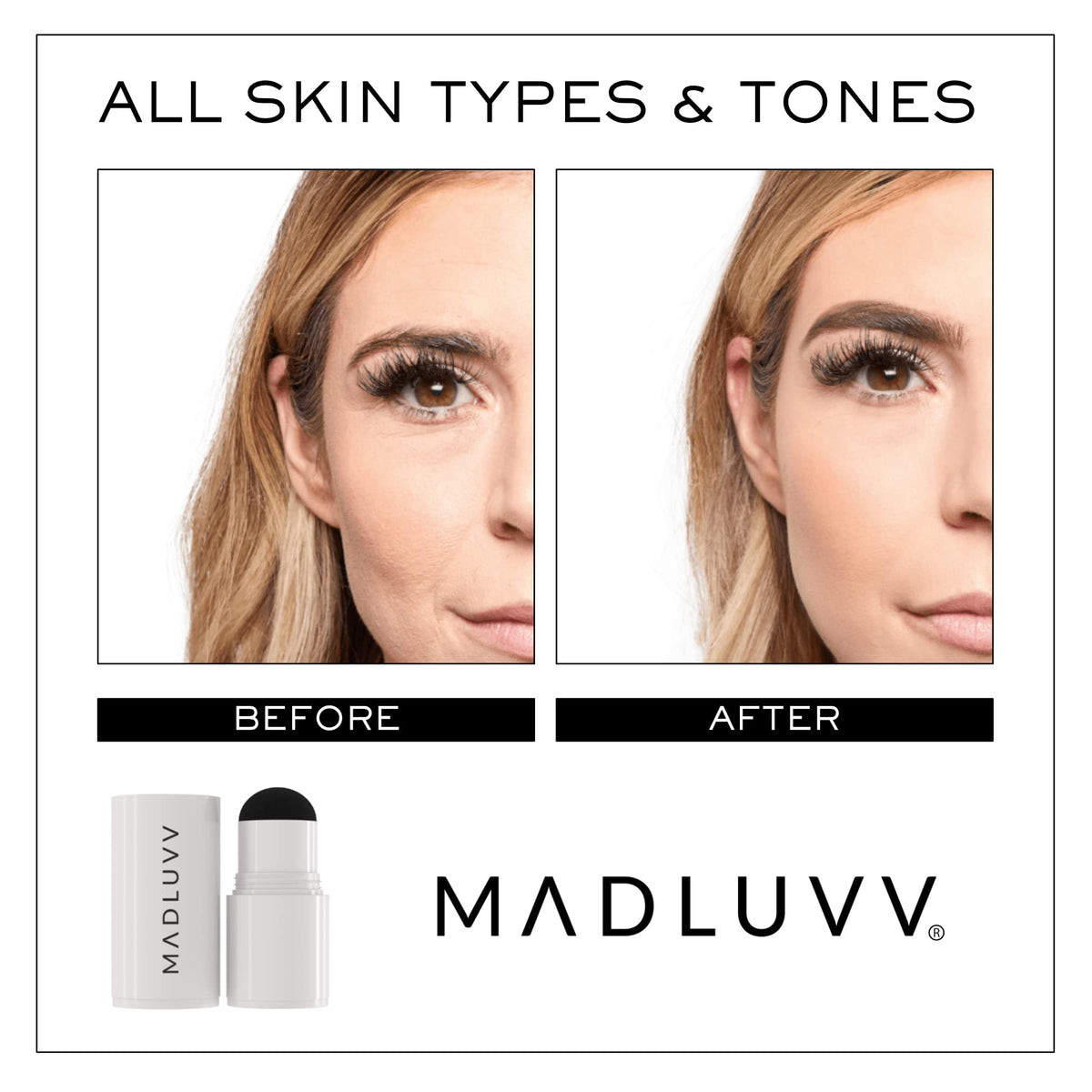 MADLUVV hairline touchup in use concealing roots and thinning areas for seamless blending