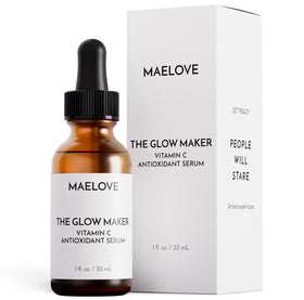MAELOVE front packaging showing bottle and label, highlights clean formula