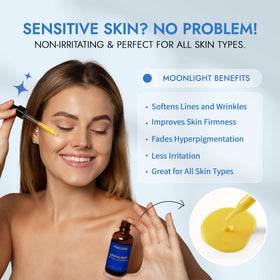 MAELOVE serum applied in evening routine demonstrating hydration benefit