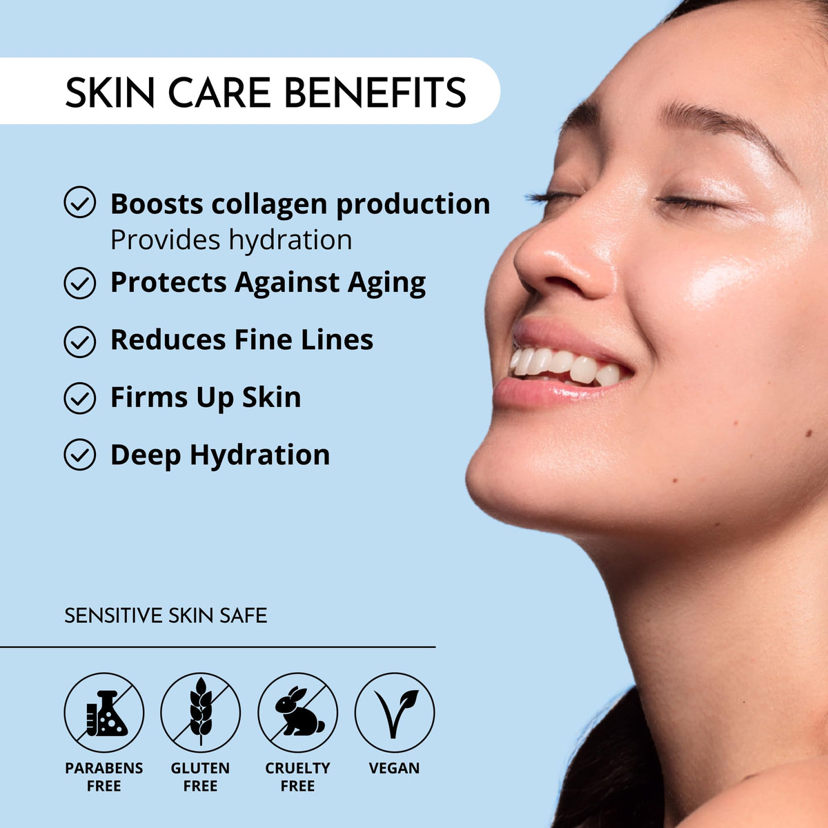 MAELOVE serum texture drop on finger showing hydrating, non-greasy finish
